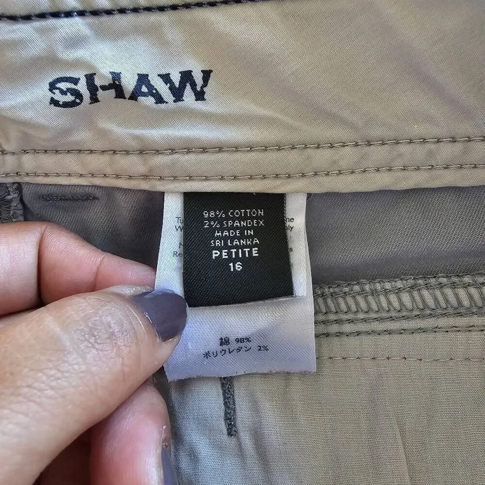 Eddie Bauer womens Sz 16P light gray capri pants - Picture 8 of 8